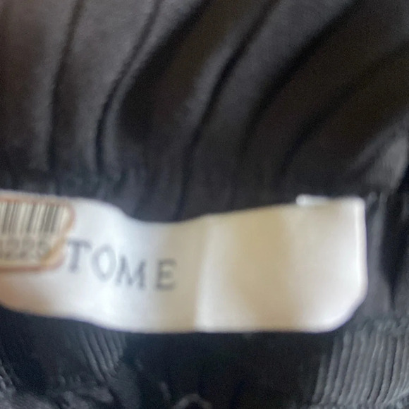 Tome Black Cross Front Pleated Dress Sz M - Picture 7 of 8